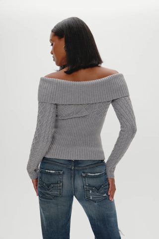 Jazz Off The Shoulder Knit Sweater
