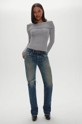 Jazz Off The Shoulder Knit Sweater