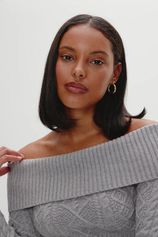 Jazz Off The Shoulder Knit Sweater