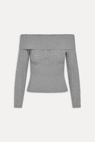 Jazz Off The Shoulder Knit Sweater