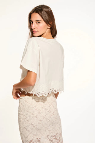 Karolin Eyelet Trim Tee