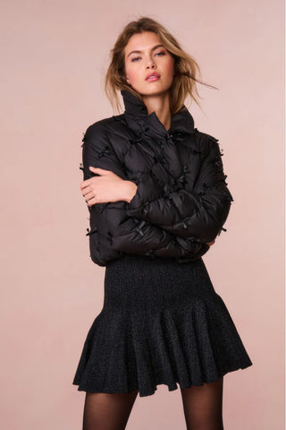 Kasey Quilted Bow Embellished Jacket