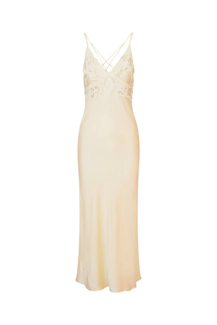 kesslyn slip maxi dress LoveShackFancy | Dresses | Loveshackfancy Kesslyn Embroidered Silk Midi Slip Dress