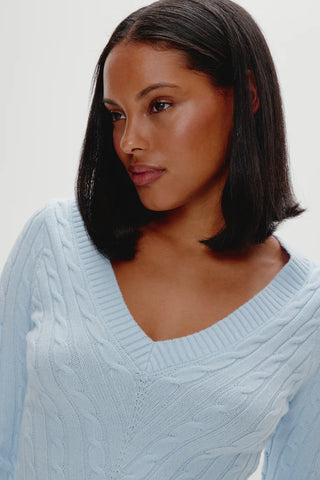 Kit V Neck Sweater in Daydream