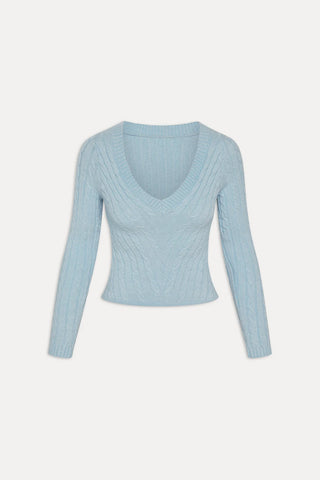 Kit V Neck Sweater in Daydream