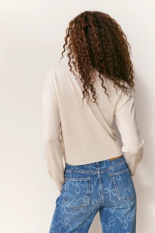 Lazuli Cashmere and Lace Sweater