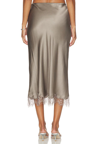 Janella Silk-Blend Midi Slip Skirt