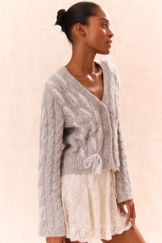 Louella Cardigan in Silver Mist