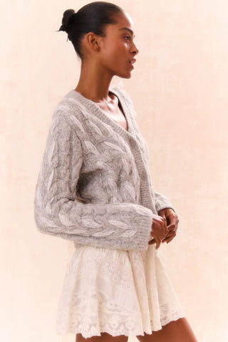 Louella Cardigan in Silver Mist