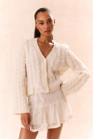 Louella Cardigan in Snow