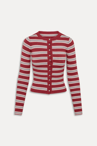 Lenon Cloud Knit Sweater in Collegiate Stripe