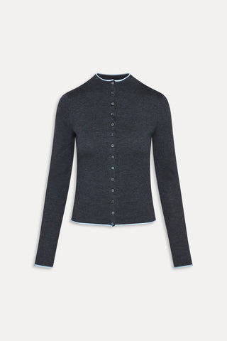 Leo Knit Cardigan in Stone