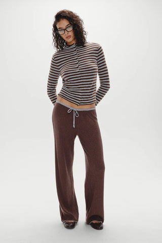 Lochlin Ribbed Knit Pants in Amber