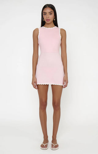 Cora Mini Dress in Taffy Pink Knit