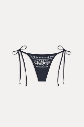 Mackenzie Cheeky String Bikini Bottom in Malibu Blue
