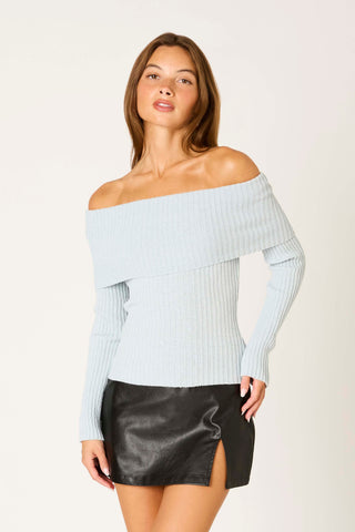 Manchild Off-Shoulder Sweater