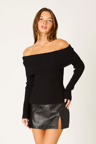Manchild Off-Shoulder Sweater
