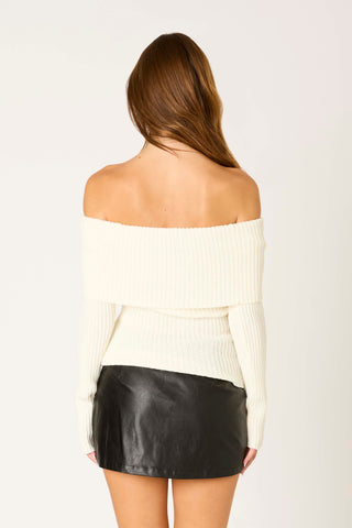 Manchild Off-Shoulder Sweater