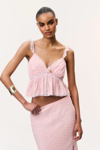 Nicoleta Top in Calico Peach
