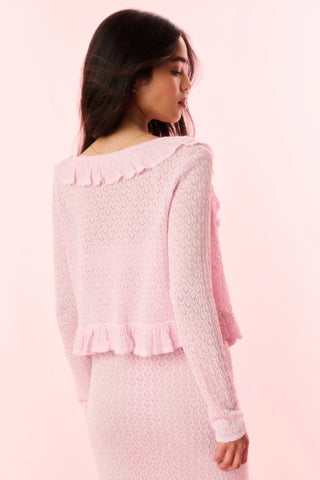 Nilah Cardigan in Lotus Pink