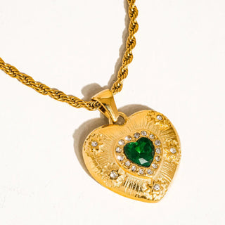 Non-Tarnish CZ Heart Necklace