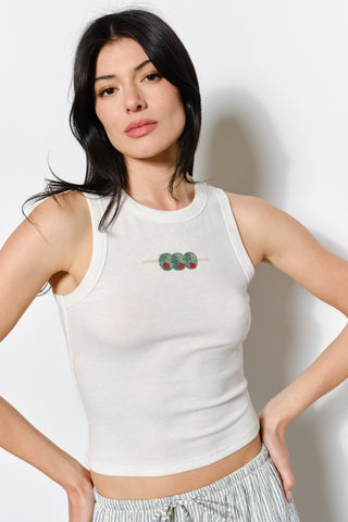 Olive You Beaded Tank