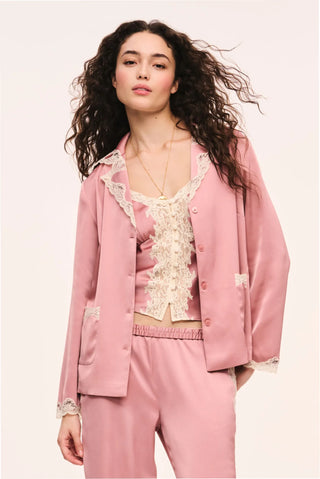 Chelly Crepe Button-Down Top
