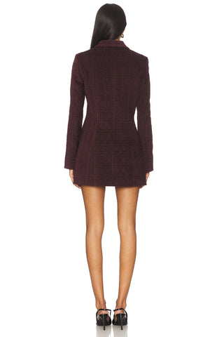 Peralta Blazer Romper in Aubergine