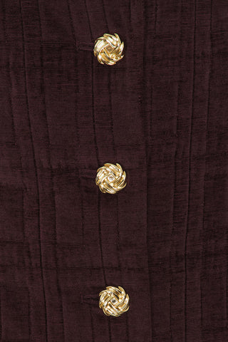 Peralta Blazer Romper in Aubergine