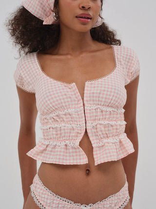 Petal Gingham Top