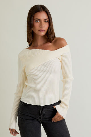 Peyton Off-Shoulder Sweater Top