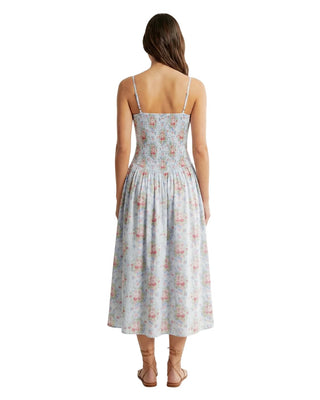 Philippa Midi Dress in Sweet Pea Bloom
