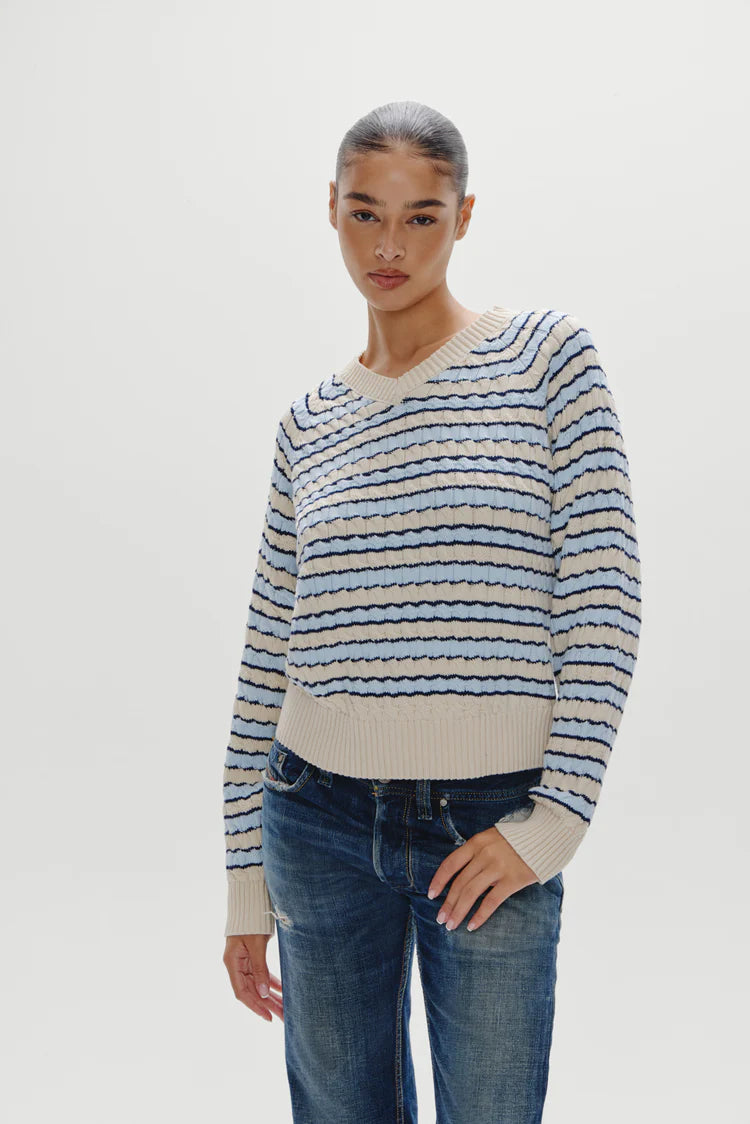 Piper Cable Knit Sweater in Lighthouse – Cattivo