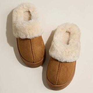 Platform Sherpa Suede Slippers