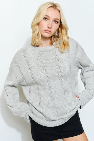 Prudence Oversized Cable Knit Sweater