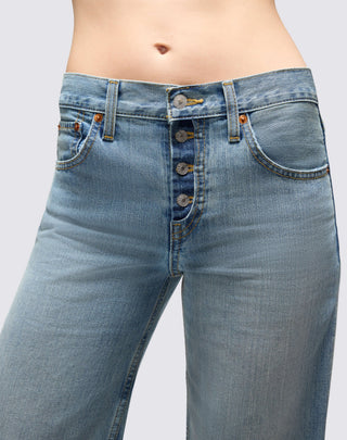 Mid Rise Wide Leg Jeans