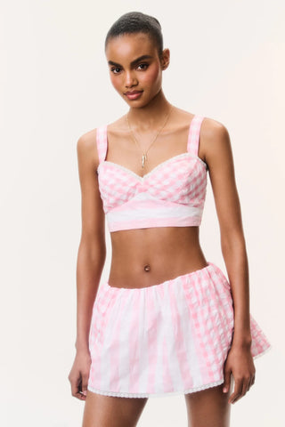Jonie Seersucker Mini Skort