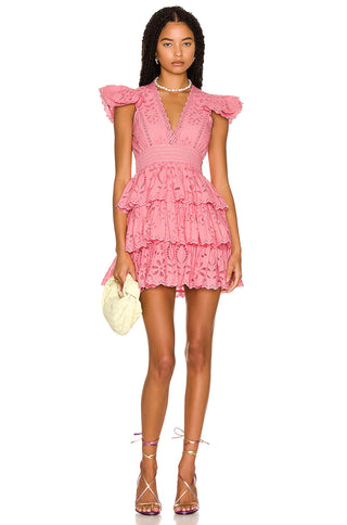 Rococo Sand Moss Dress in Bubblegum Pink