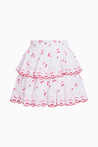 Ruffle Mini Cherry Skirt