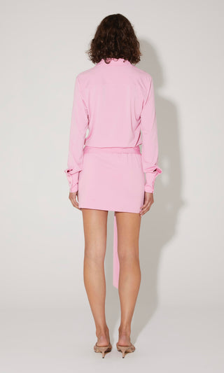 Hansen + Gretel Samphire Mini Shirt Dress in Prism Pink