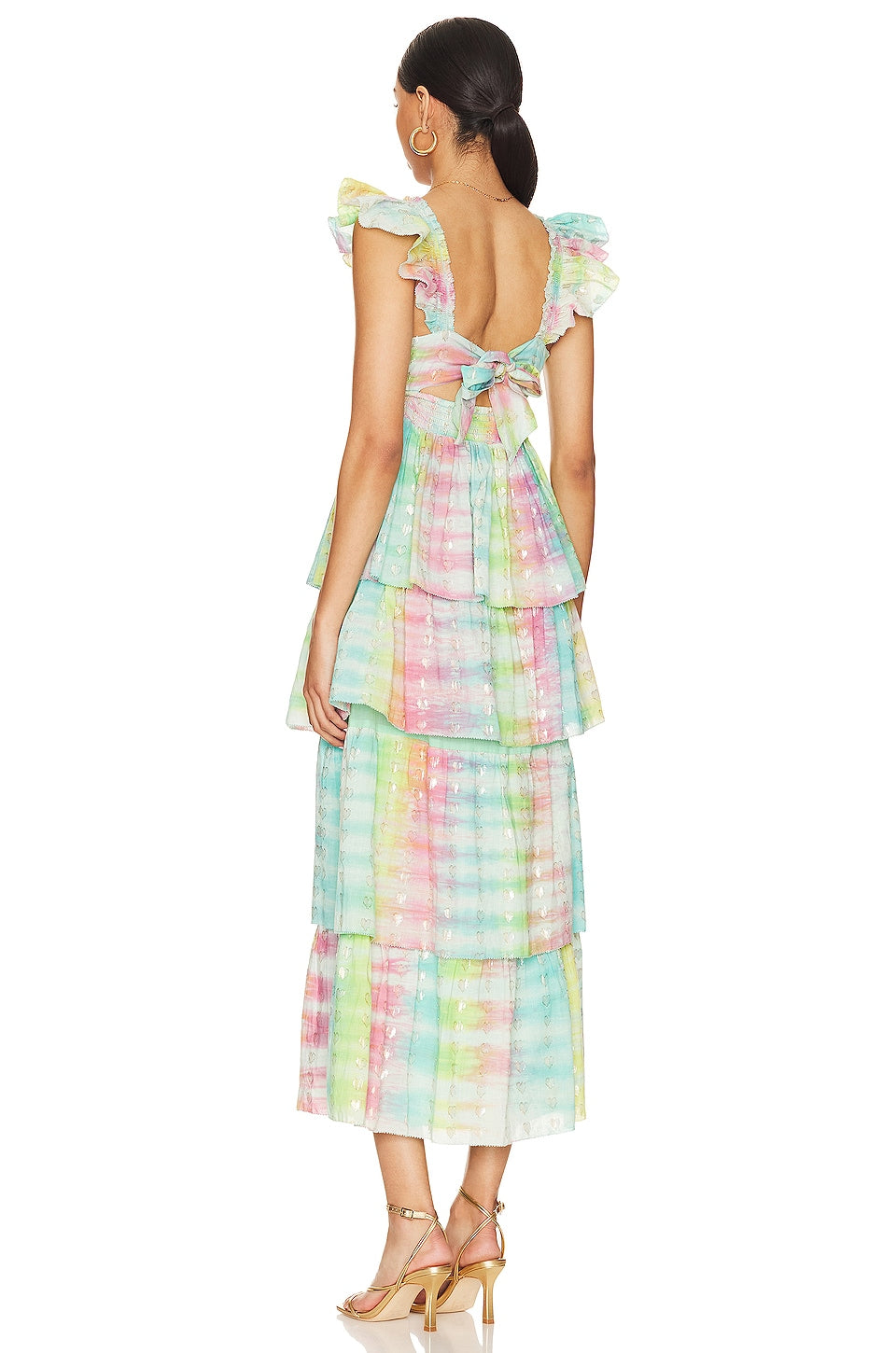 Saylor Leola Midi Dress in Rainbow Tie Dye – Cattivo