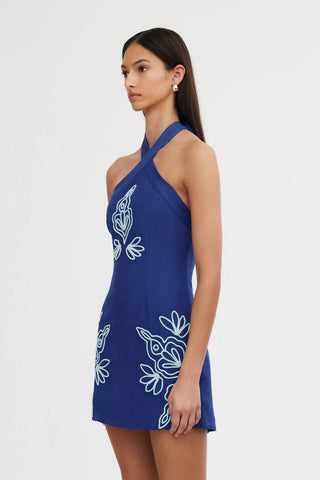 Significant Other Rosslyn Mini Dress in Indigo
