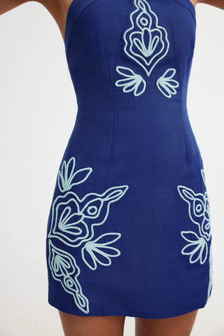Significant Other Rosslyn Mini Dress in Indigo