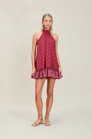 Selma Dress in Merlot