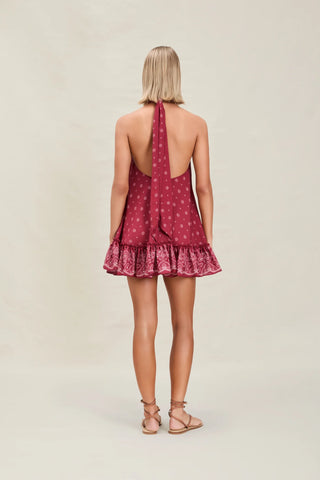 Selma Dress in Merlot
