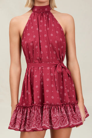 Selma Dress in Merlot