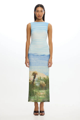Saria Midi Dress in Arizona Print
