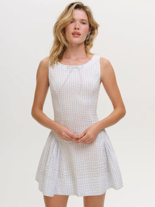 scotch bonnet mini dress For Love & Lemons Scotch Bonnet Mini Dress in Red Gingham