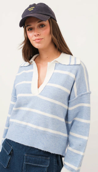 Marina Blue Pullover Sweater