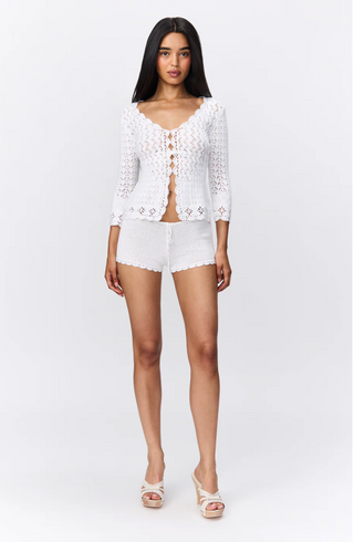 Scallop Tie Knit Short